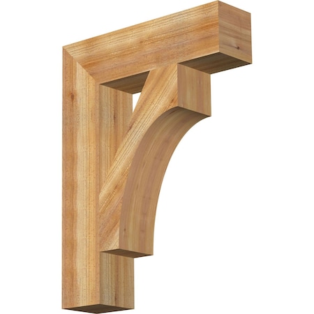 Ekena Millwork Westlake Block Rough Sawn Bracket, Western Red Cedar, 6"W x 24"D x 32"H BKT06X24X32WTL05RWR